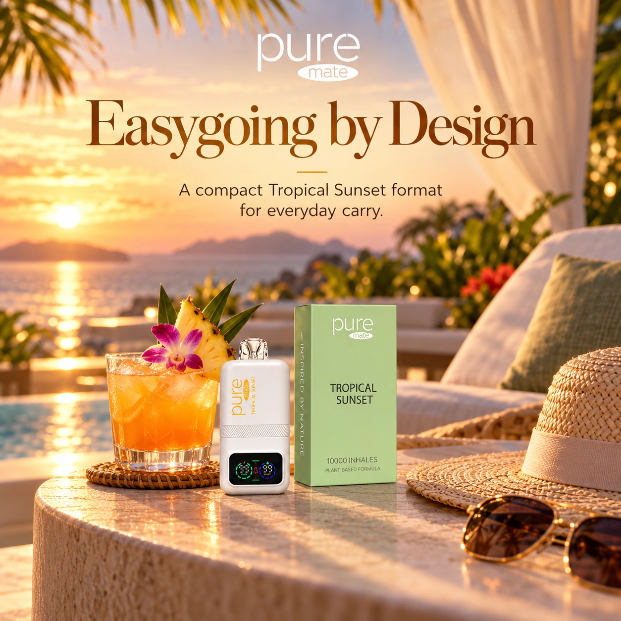 Pure Mate Tropical Sunset vitamin B12 diffuser product scene